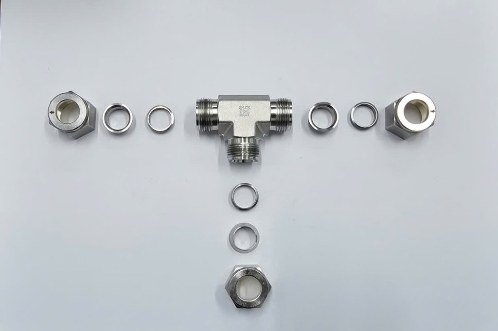 Đầu nối T hạt bắp inox 316 OD 1/2''